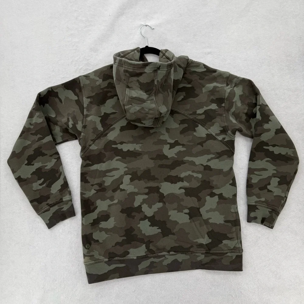 Lululemon All Yours Hoodie *Fleece Heritage 365‎ Camo Green Twill Multi Size 8